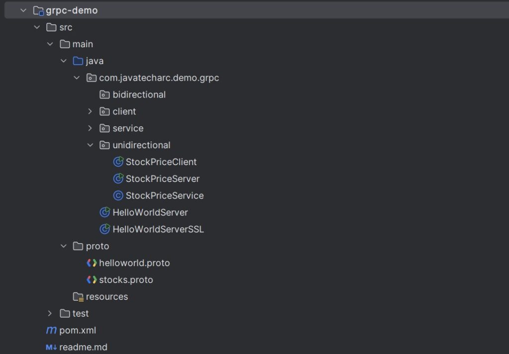 gRPC Unidirectional Streaming in Java